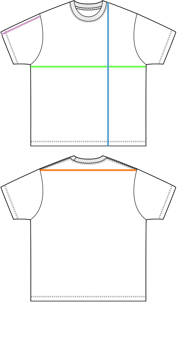 Size Chart - AEC1600EL ECOCYCLE ELEVATED S/S TEE